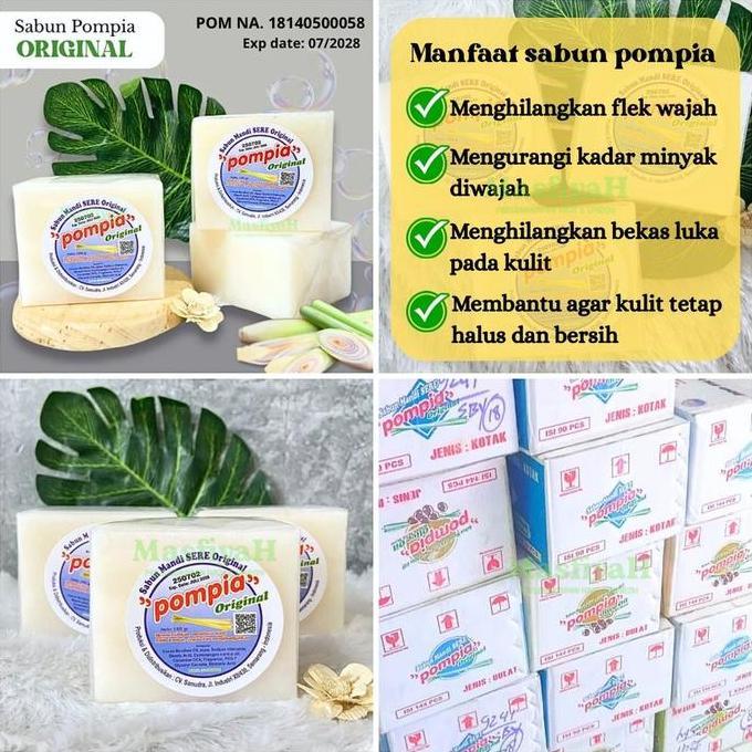 OISHION SABUN POMPIA 80GR 160GR POMPIA OLIVE OIL POMPIA ZAITUN SABUN MANDI SEREH SERAI LEMONGRASS BA