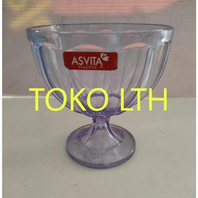 3 Pcs Gelas Es Teler Akrilik Asvita Plastik Melamin Mangkok Es Campur