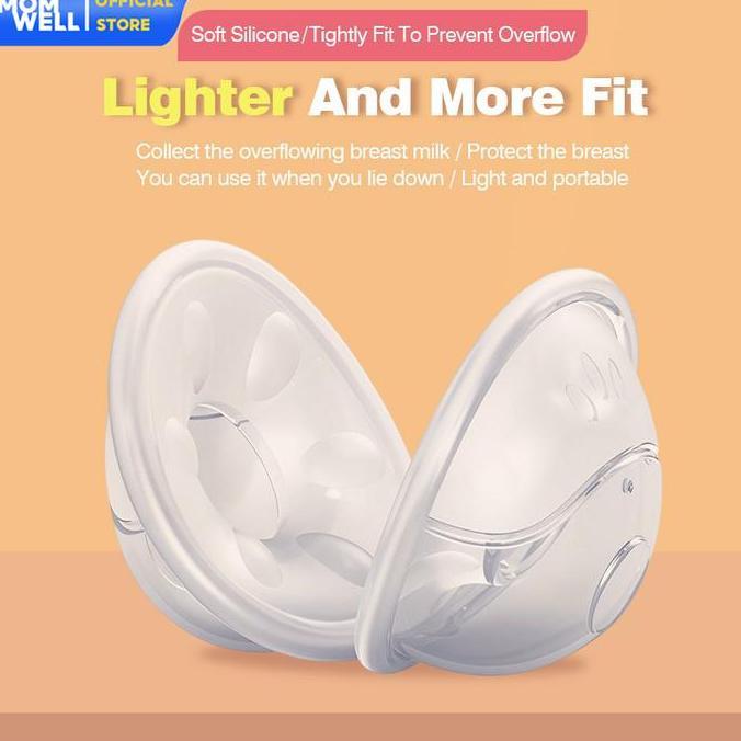 Momwell Aop01 Penampung Asi Silicone 2Pcs - Breast Milk Collector Breast Pad Silicone Bpa Free