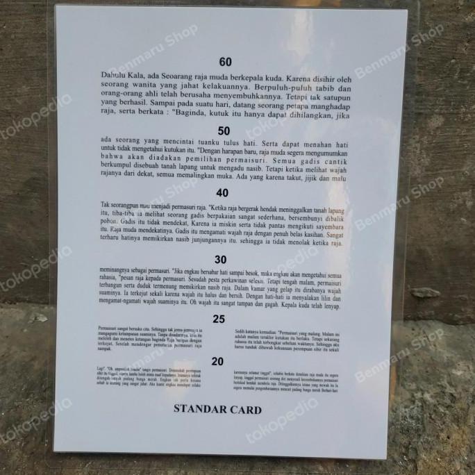 Reading chart / Kartu jaeger (sudah dilaminating)