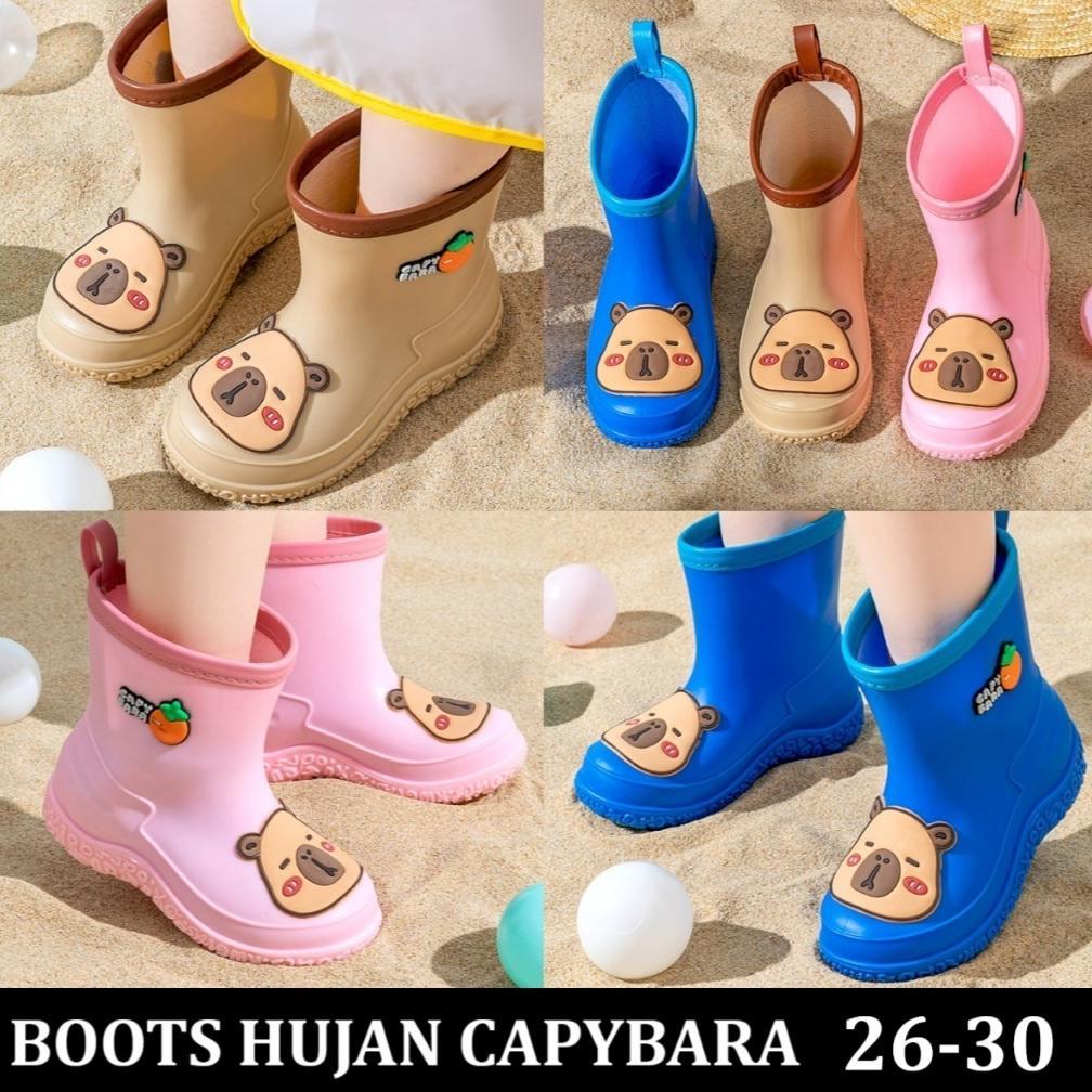SD24 Sepatu Boot Boots Hujan Kapibara Capybara Outdoor anak laki laki perempuan original import anti