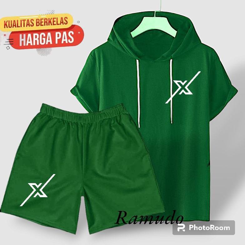 Terbaru Setelan Hoodie 1 Set Celana Dan Kaos Xso Fashion Pria Dan Wanita Terlaris