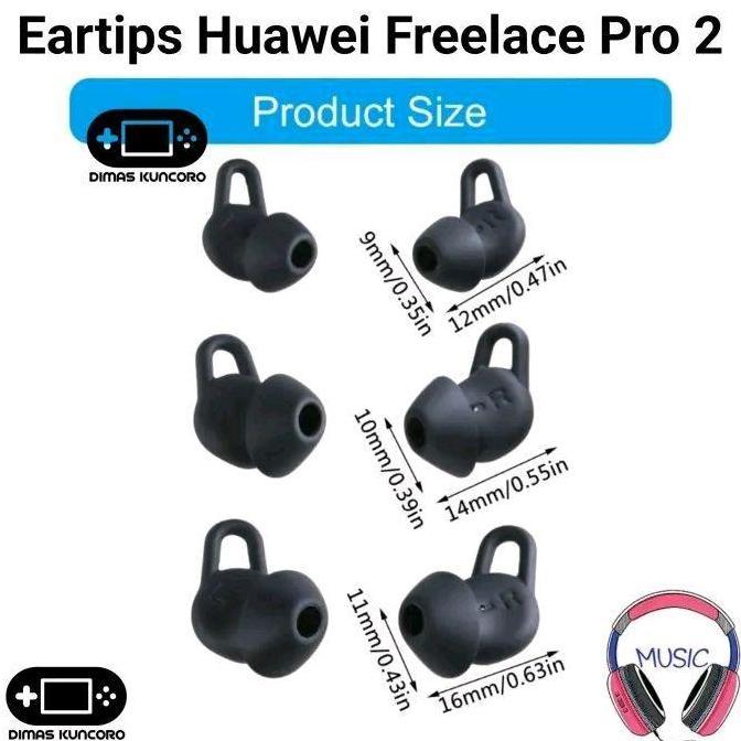EARTIPS HUAWEI FREELACE PRO 2 SILICONE SILIKON EAR TIP TIPS EARTIP HUAWEI FREELACE PRO 2