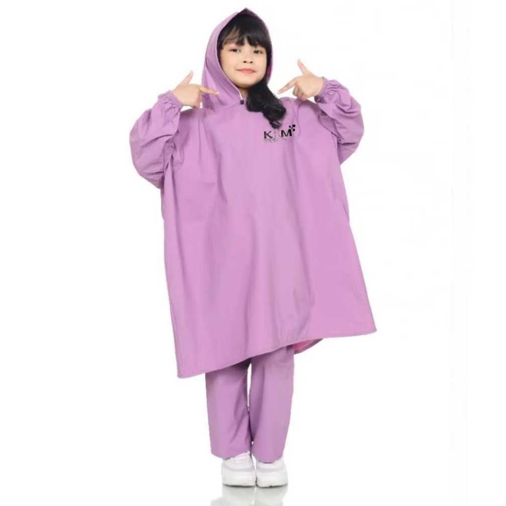 KRM Jas Hujan/Mantel Hujan Anak Setelan Poncho Celana Usia 3 -12 Tahun /Jas Hujan Anak