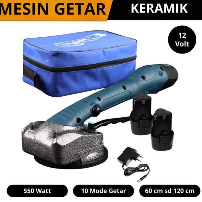 Kop Pasang Keramik Otomatis 12V Mesin Getar Pasang Keramik Cordless