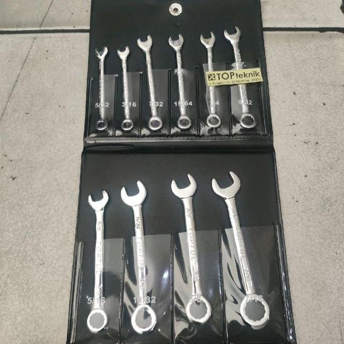 Miniature Combination Wrench Set Inch TOPTUL 10pc for Aeroplane Harley