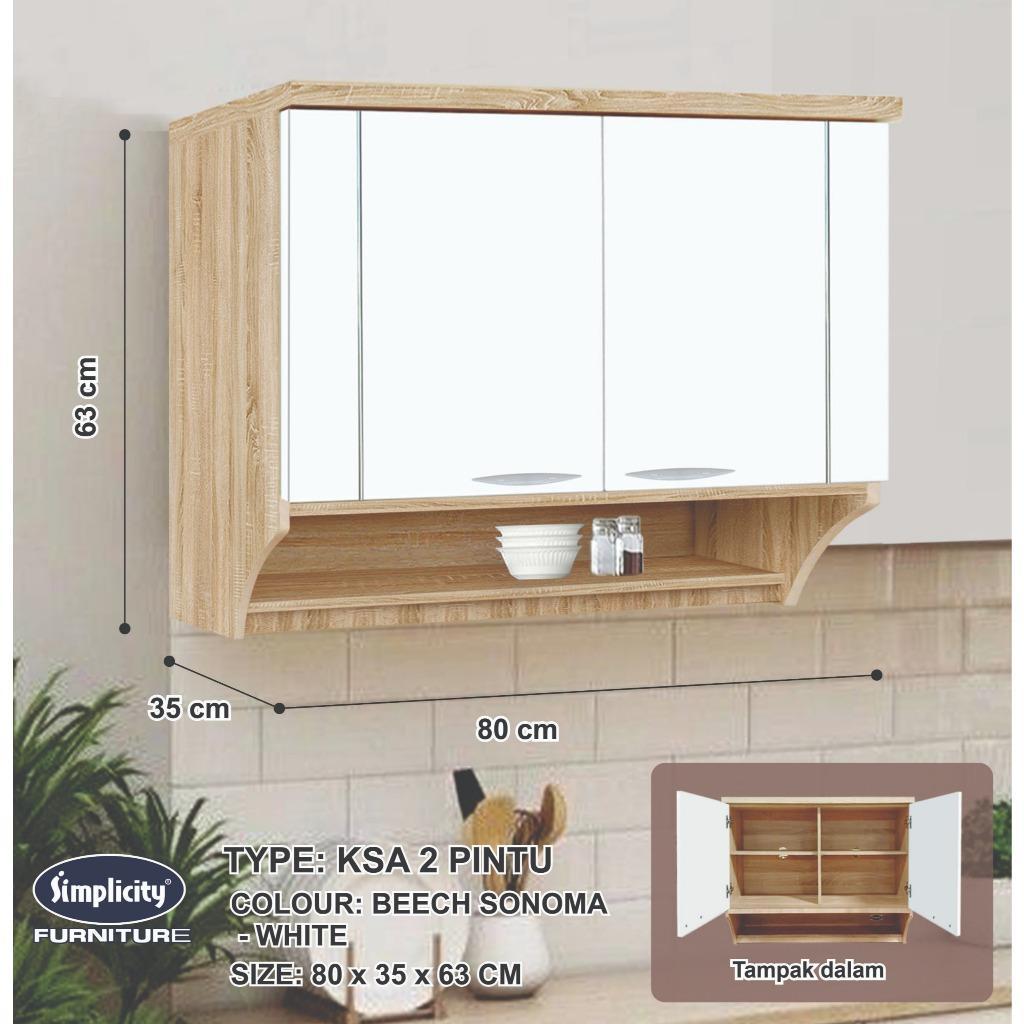 Acria - Simplicity Kitchen Set Atas | Kitchen Set | Lemari Atas Kitchen Set | Rak Gantung Minimalis 