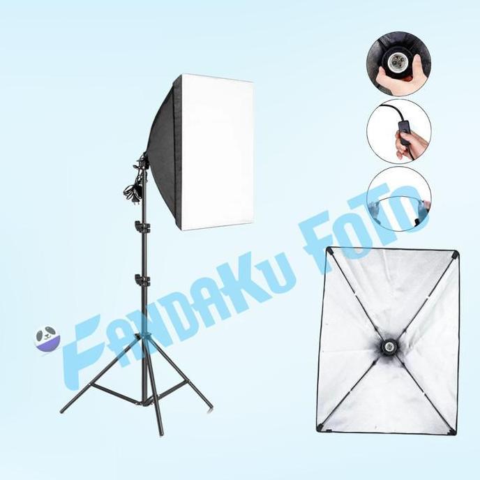 softbox 50x70 cm dan light stand