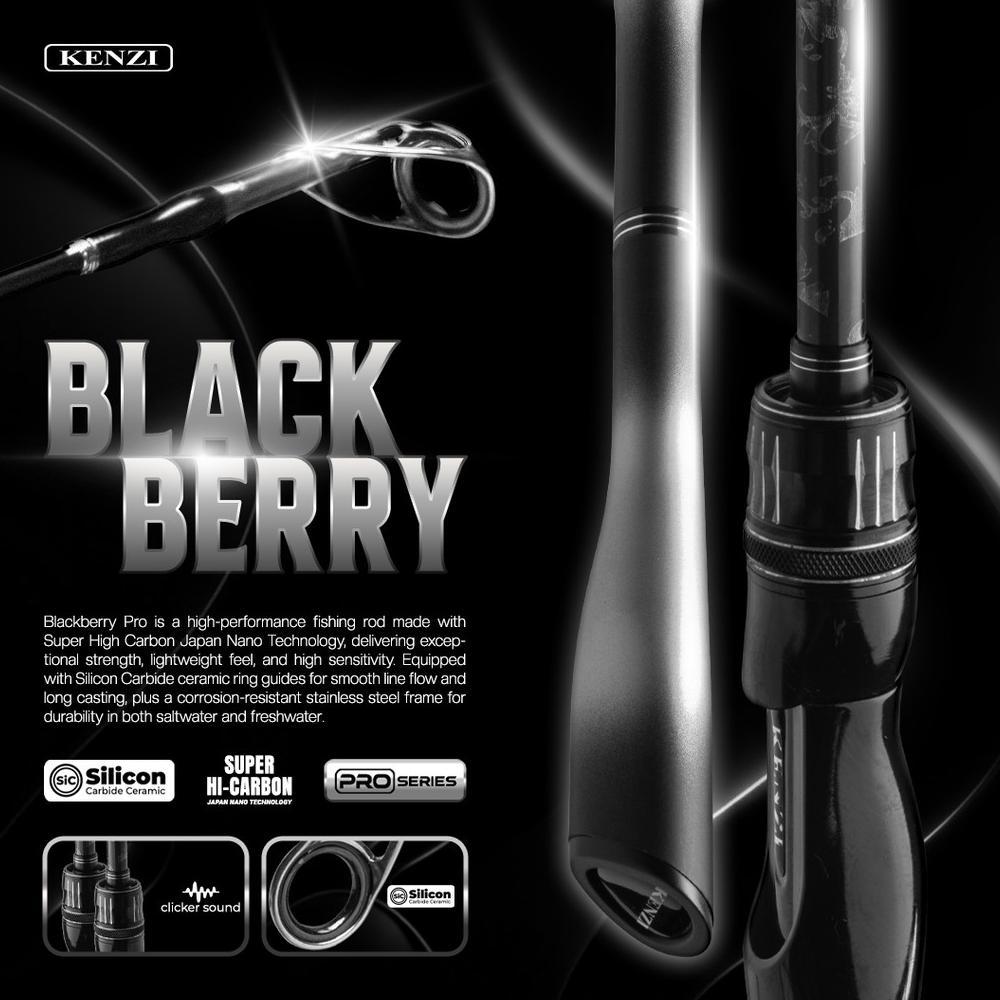 JORAN KENZI BLACKBERRY PRO 602 Carbon Nano Solid SiC Guide Stainless Frame Anti Korosi 1.8m Spinning