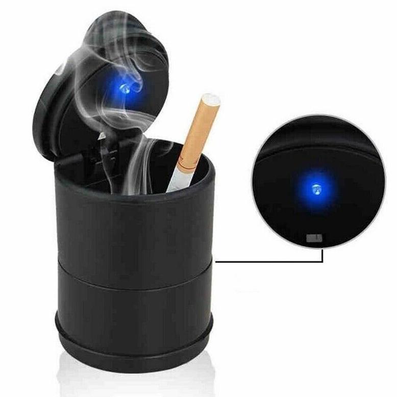 NEW PRODUCT [BISA COD] Asbak Roko Mobil Mewah Portable Asbak Rokok LED Unik Model Tabung Untuk mobil