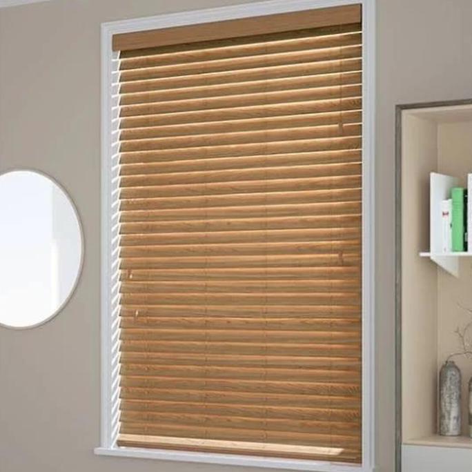 Terlaris Promo Wooden Blind Tirai Kayu Minimalis Jendela Ukuran Custom