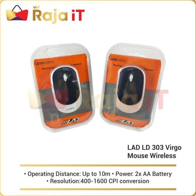 TERMURAH - LAD Mouse Wirelles LD 303 Virgo Tanpa kabel LD303 Mouse Murah LD-303