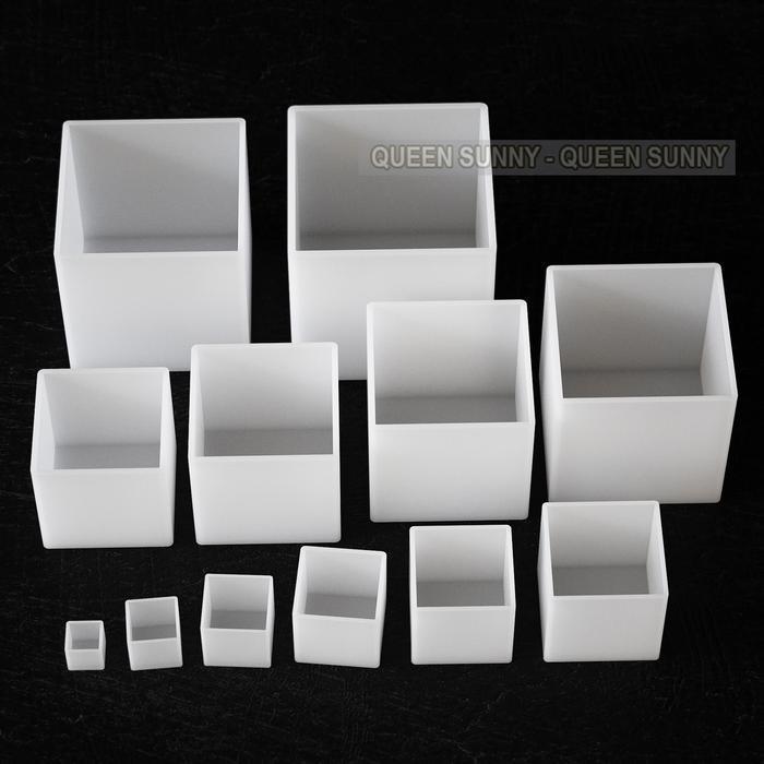 (Diskon) Cetakan Resin Kotak Kubus Persegi Kolam Akuarium Silicone Mold Pond Aksesoris Bestseller