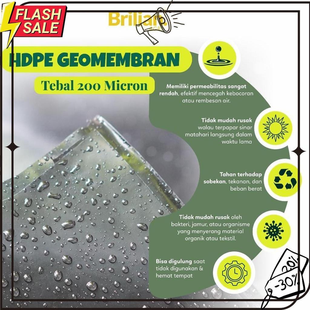 Geomembran Hdpe Tebal 500 Micron Lebar 4 Meter Meledak
