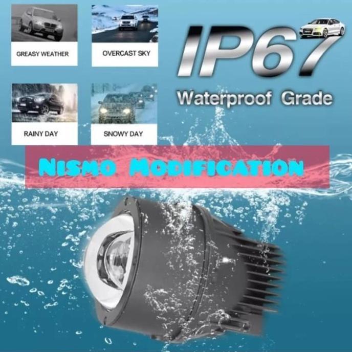 Promo FOGLAMP PROJECTOR AES BILED 3 WARNA FOGLAMP LASER LED XPANDER 3INC Diskon