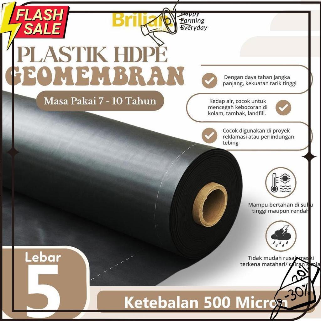 Geomembran Hdpe Tebal 500 Micron Lebar 5 Meter Meledak