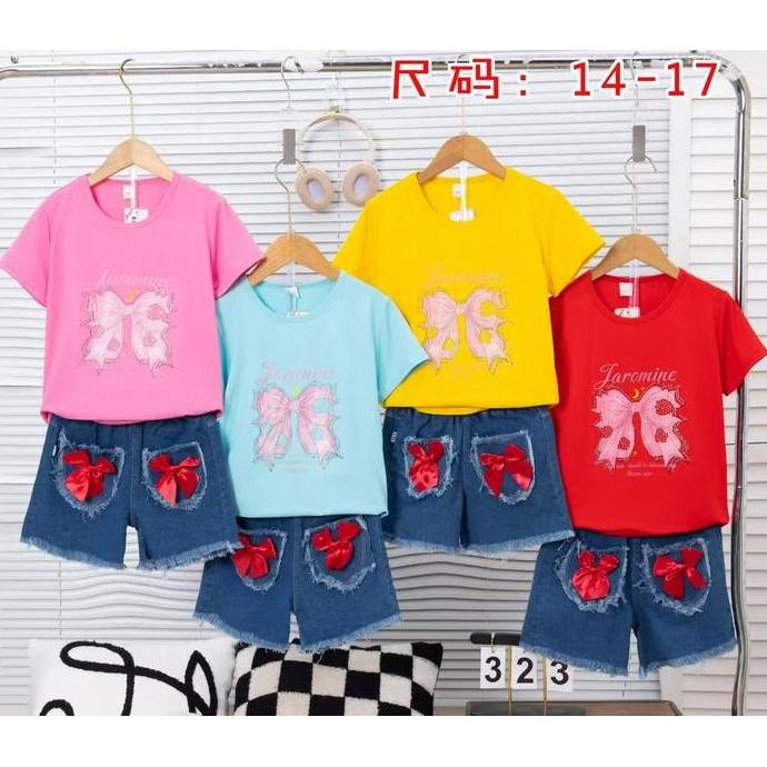 Wikipid- {Paket Hemat 2 Setel} Setelan Anak Perempuan Gemoy Cewek Import Korea Bayi Baju Outfit Cewe