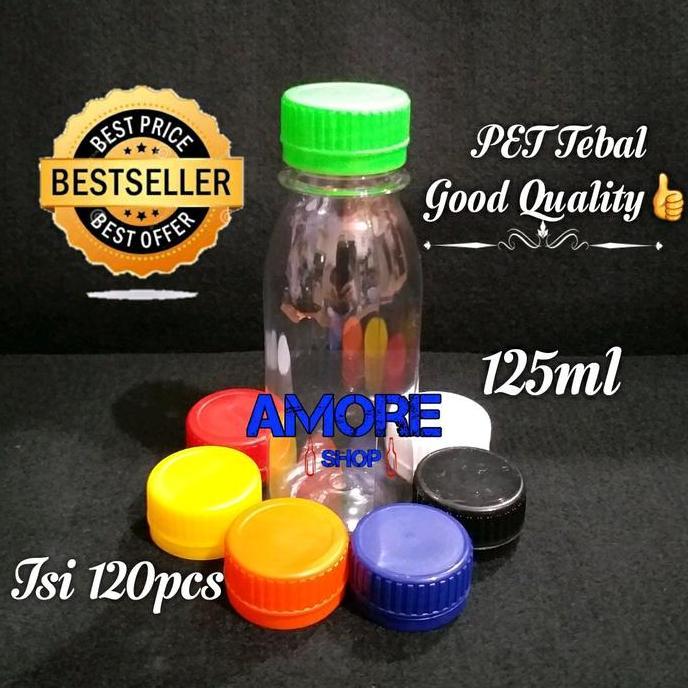 90Pcs Botol Plastik 100-125ml Botol ZamZam Madu Tinta Jelly Sirup Obat