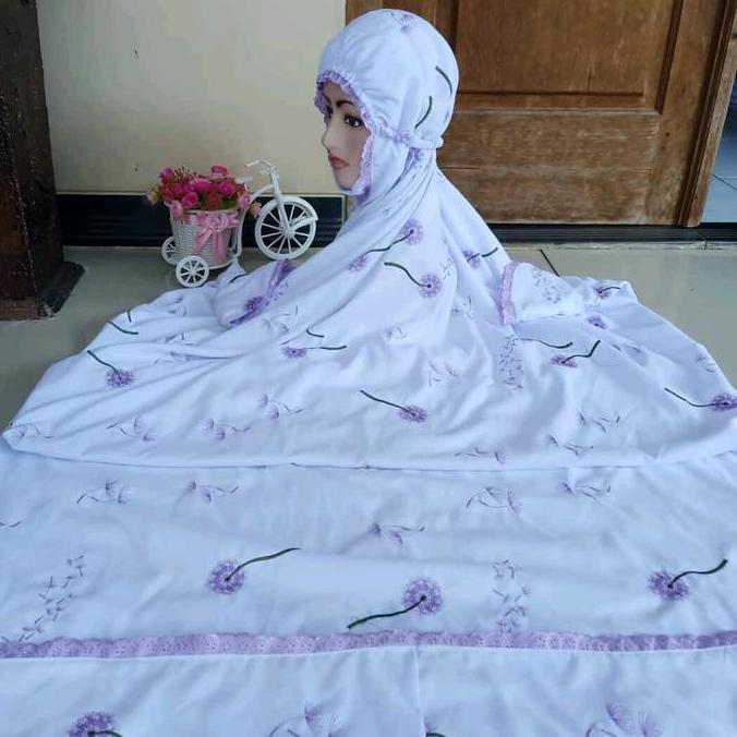 Disiniaja- Mukena Mukenah Langsungan Terusan Bordir Mewah Adem Polino Muslim