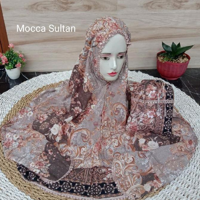 Disiniaja- Mukena Terusan Rayon Premium Motif Bunga Tali Lonceng