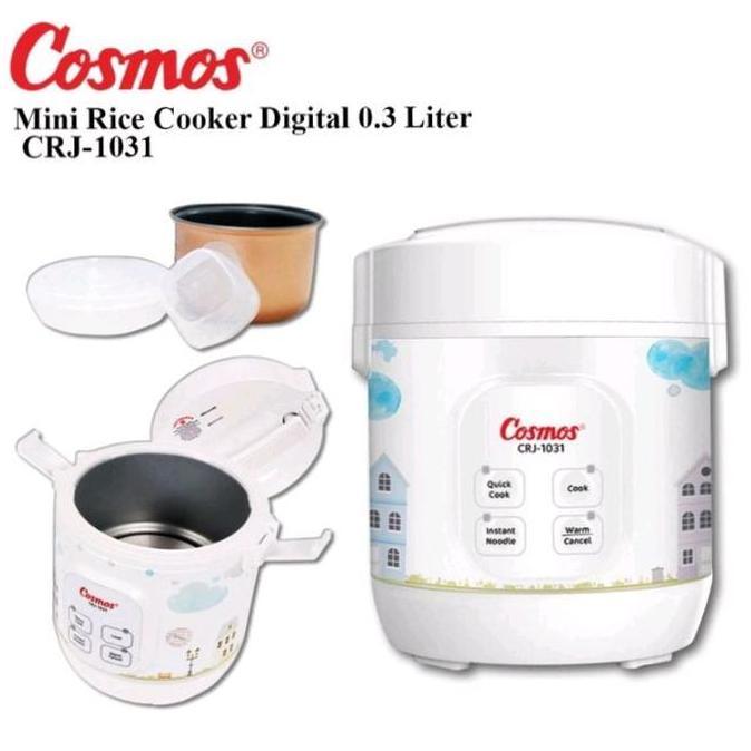 TERMURAH - COSMOS CRJ-1031 Rice Cooker Digital 0,3 Liter Travel Series Rice Cooker Mini