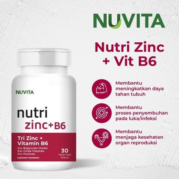 Vitafix- Nuvita Tri Zinc + Vitamin B6 [30]