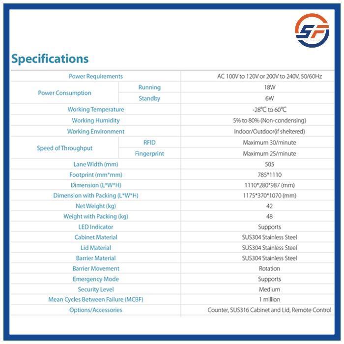Zkteco Ts2000 Pro Gate Tripod Turnstile Barrier Gate + Controller + Reader | Palang Pintu Putar Otom