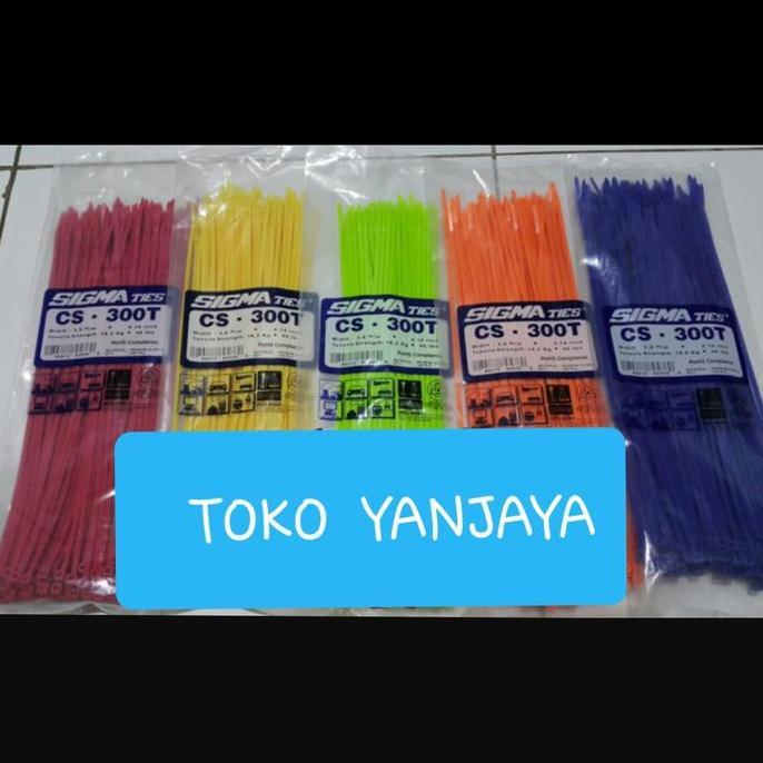 Dicdoc- Sigma Ties Warna Cs-300T 3.6Mm 30Cm /Kabel Ties Sigma Warna 30Cm