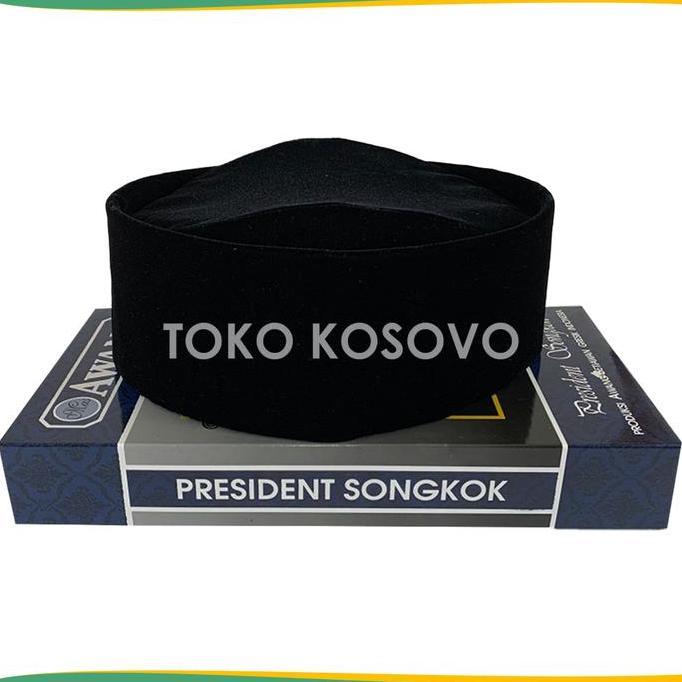 Termurah / Hot Sale Songkok Awang Susun Non Ac Tinggi 8 9 Cm Hitam Merah Maroon Peci Sholat Bludru U