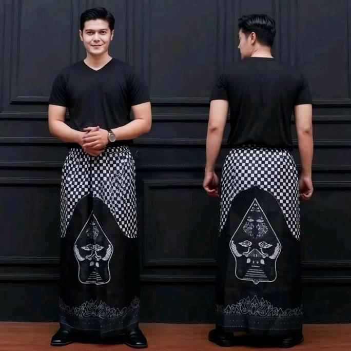 Disiniaja- Sarung Instan Dewasa Batik Motif Wayang Viral Batik Pekalongan Muslim Pria Katun Polly Re