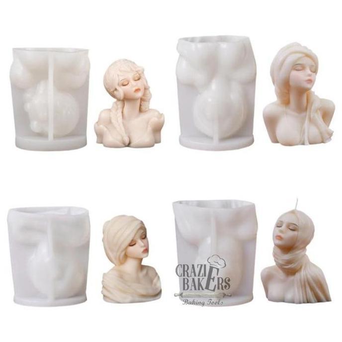 CETAKAN SILIKON SWEET GODDESS -   FEMALE HALF BODY PORTRAIT WANITA SETENGAH BADAN 3D MOLD