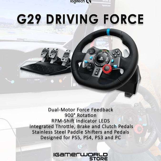 HARGA DISC - Logitech G29 Driving Force Steering Wheel