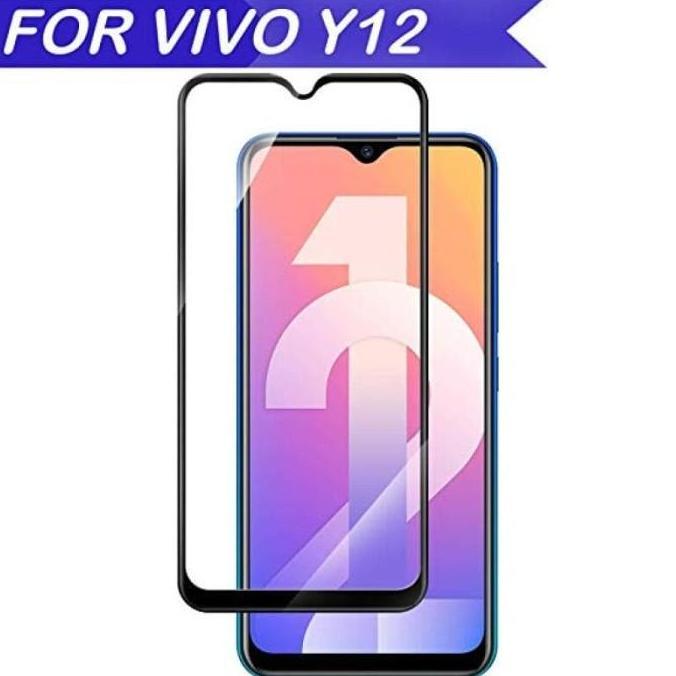 Tempered Glass Full for Vivo Y12 Tempered Glass 9D Full Layar