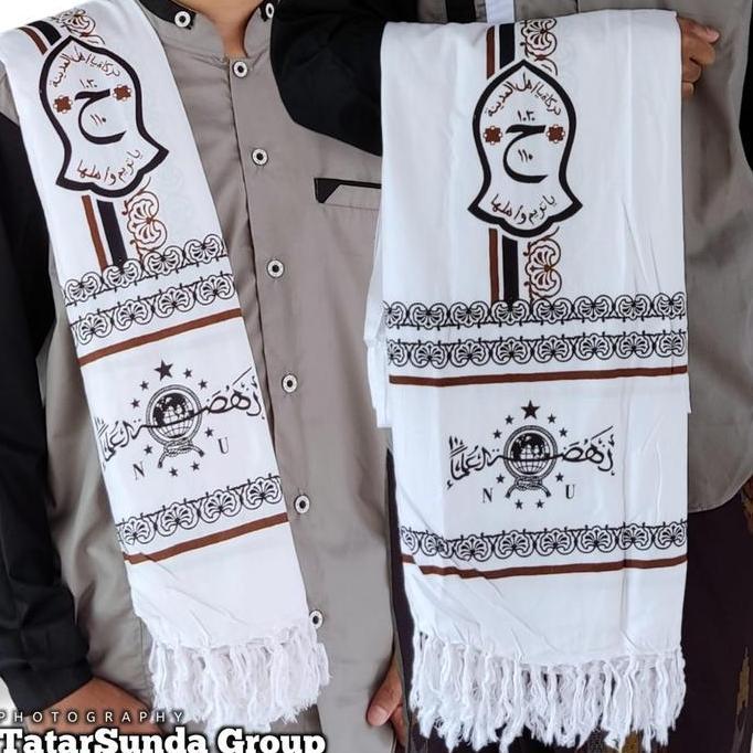 COD Serban Nu BATIK Kasmiri Serban Panjang Serban Arabian Pria Wanita Motif Logo Printing Lembut DAN