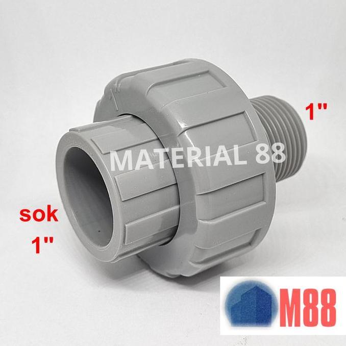 Teruss- Water Mur Drat Luar + Sok 1 Inch - Drat Luar 1 Sok 1 Watermur Pvc
