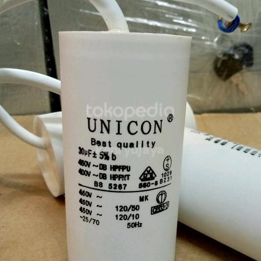 Kapasitor 30 Uf 450 Vac Unicon Kabel Terbatas