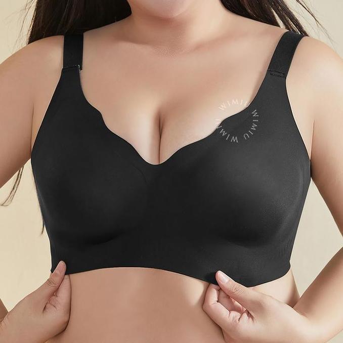 Wimiu Bh Wanita Super Jumbo Aff Women Bra Cup D E F Jumbo Bh Seamless Bh Tanpa Kawat Jahitan Bra Ice
