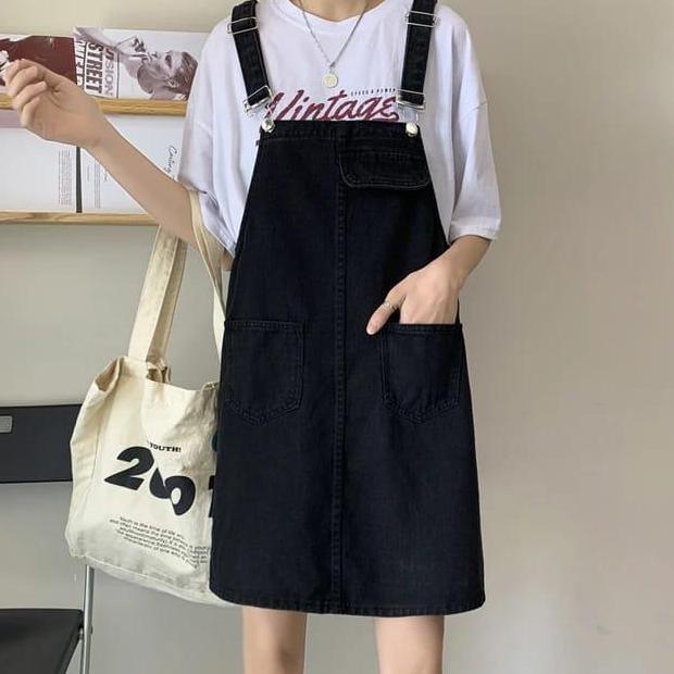 AI83 }} Overall Rok Pendek/Jumpsuit Rok span