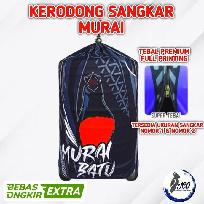 Bridwoi- Kerodong Sangkar Murai Premium Full Print Tebal Krodong Murai Printing