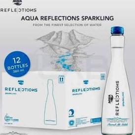 Aqua Reflections Sparkling Water 380ml 1 Dus / Karton isi 12 Botol