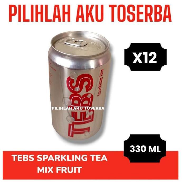 TEBS Sparkling Soda CAN KALENG 330 ml - ( HARGA 12 kaleng )