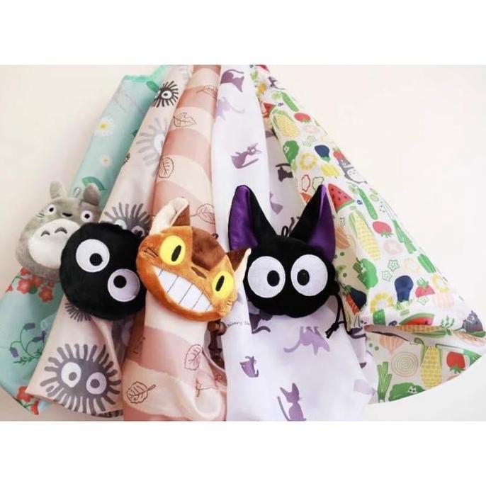 Totoro Tas Belanja Lipat Jadi Boneka Lucu Model Totoro Catbus Susuwatari No Face Jiji Size 39x44x10c