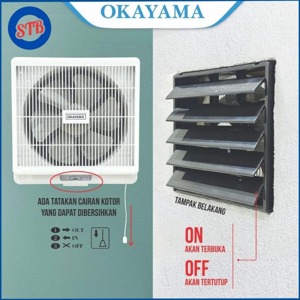 TERMURAH Kipas Angin Exhaust fan/ Hexos Dinding OKAYAMA 8/10/12 INCH - OK8D/ OK10D / OK12D