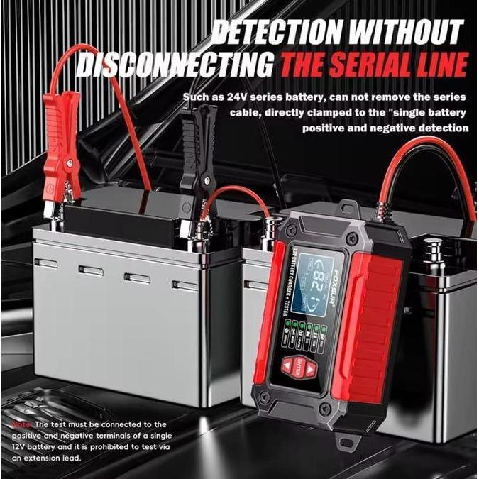 2IN1 SMART CHARGER FOXSUR BATTERY TESTER DETECTOR 12VOLT FOXSUR FTC-1206 CHARGER AKI + TESTER BATTER
