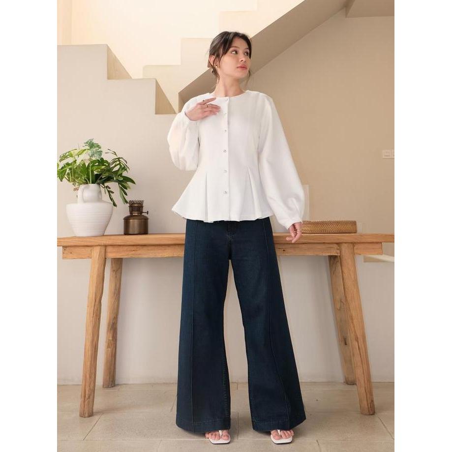 Gracias Label - Kea Blouse - Neo Tailoring - Soft Cotton - Atasan Wanita - Office Attire HY