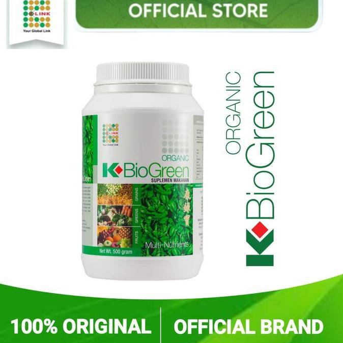 Biogreen K Link.Organic K Biogreen Suplemen Makanan.K Link Biogreen Kemasan 500 gram.Expire date 01-
