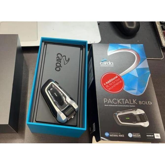 INTERCOM HELM MOTOR CARDO PACKTALK BOLD FULLSET AUDIO KIT JB L SPEAKER 40MM PACKING LOOSE