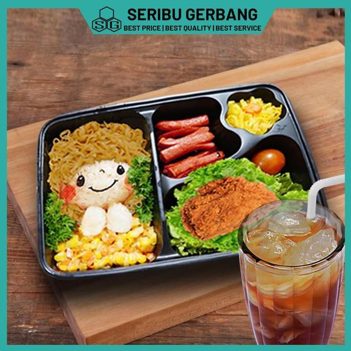 50PC BOX MIKA BENTO TRAY BENTO KOTAK MAKAN NASI TEMPAT BEKAL CATERING