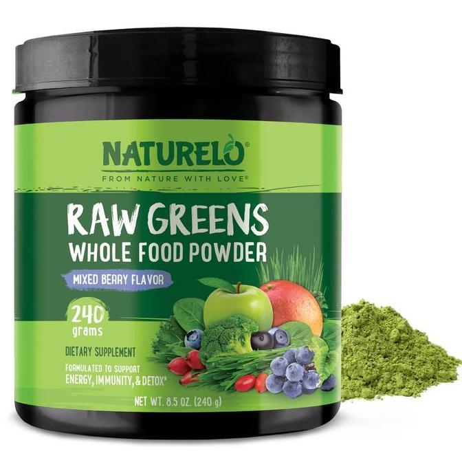NATURELO - Raw Greens Superfood Powder - Organic Superfood Blend