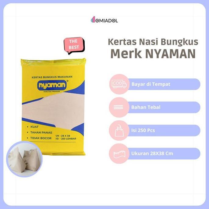 Kertas Nasi Coklat Premium 28x38 Cm - 250 Pcs